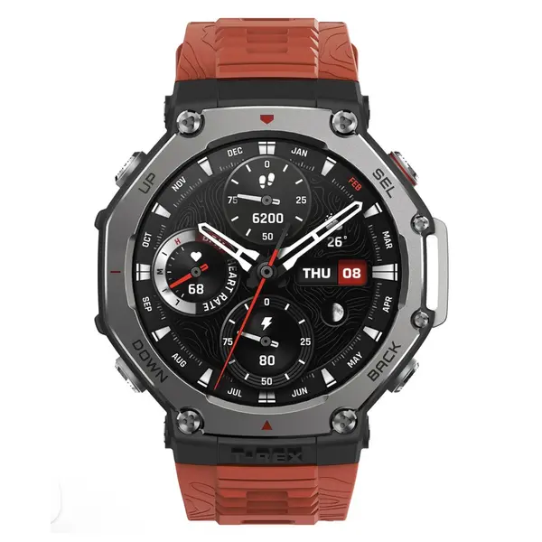 Amazfit T-Rex 3 Dual-band GPS Smartwatch – Color: Red – View 2
